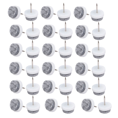Harfington 17mm Dia Nail-on Anti-Sliding Felt Pad 36pcs for Wooden Furniture Chair Table Leg Feet
