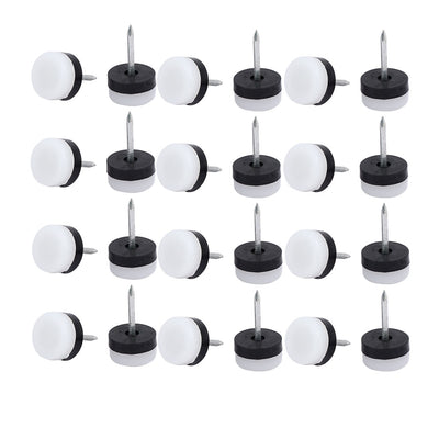 Harfington 19mm Dia Nail-on Slider Glide Pad 24pcs for Wooden Furniture Table Feet