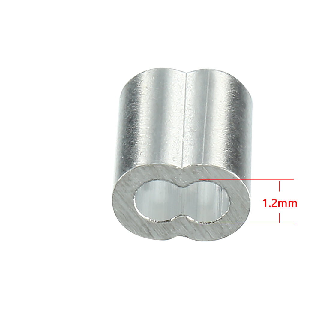Harfington 1.2mm Cable Wire Rope Aluminum Sleeves Clip Crimping Loop 50pcs
