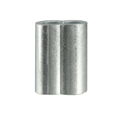 Harfington 6mm 15/64-inch Cable Wire Rope Aluminum Sleeves Clip Crimping Loop 25pcs