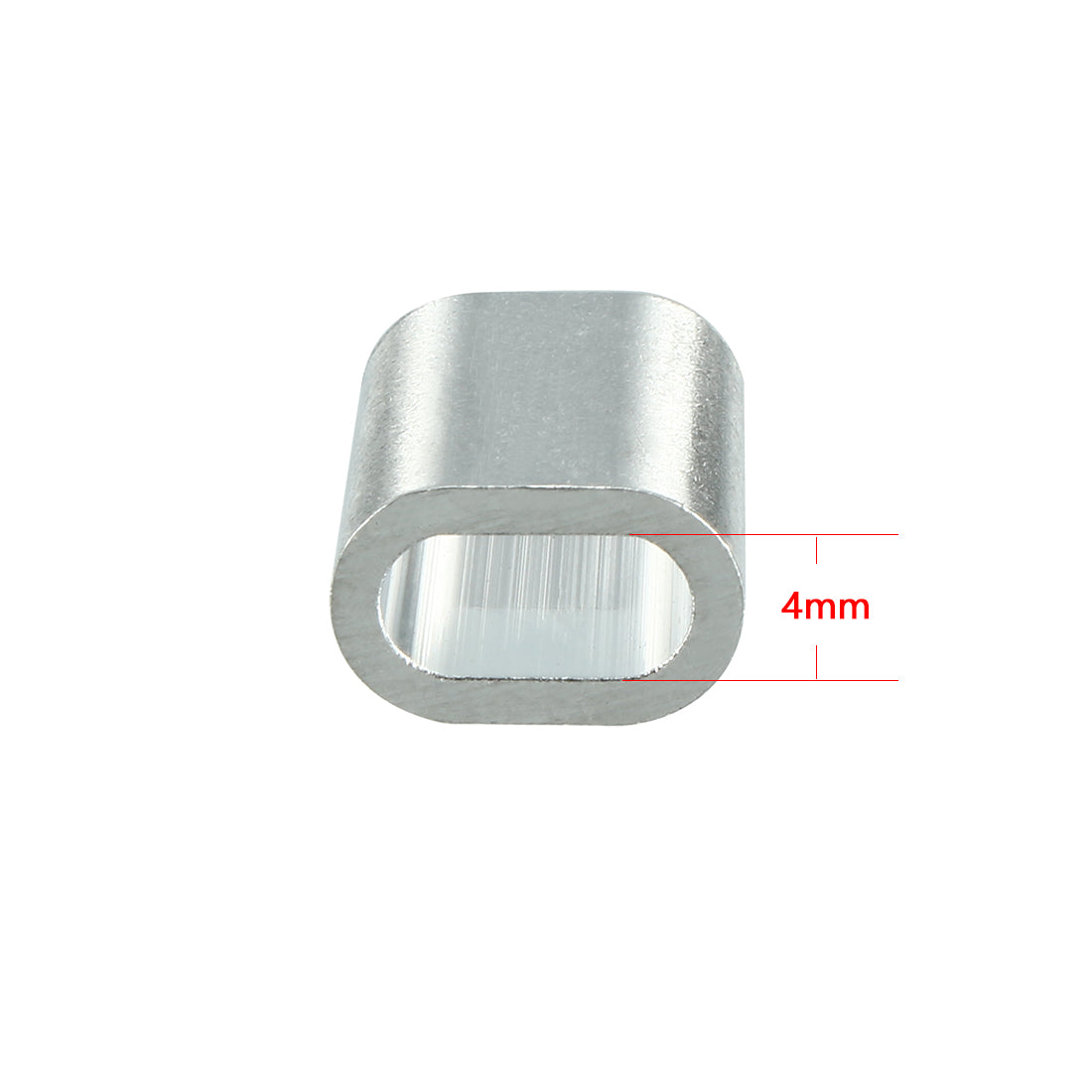 Harfington 4mm 5/32-inch Cable Wire Rope Aluminum Oval Sleeves Clips Crimping Loops 25pcs