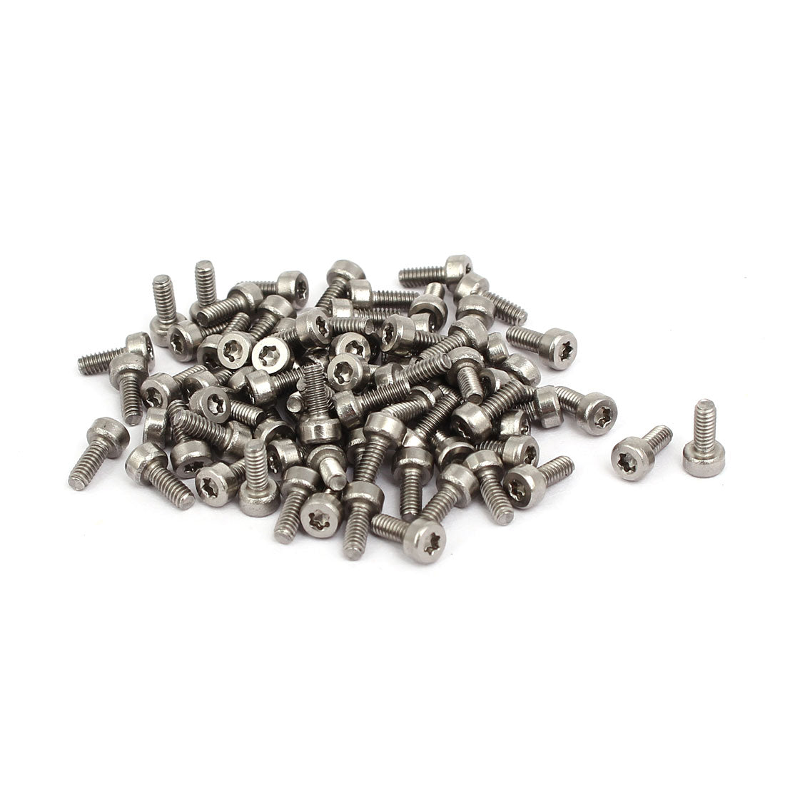 Harfington M2x5mm Thread T6 Torx Drive 304 Stainless Steel Torx Socket Head Cap Screw 80pcs