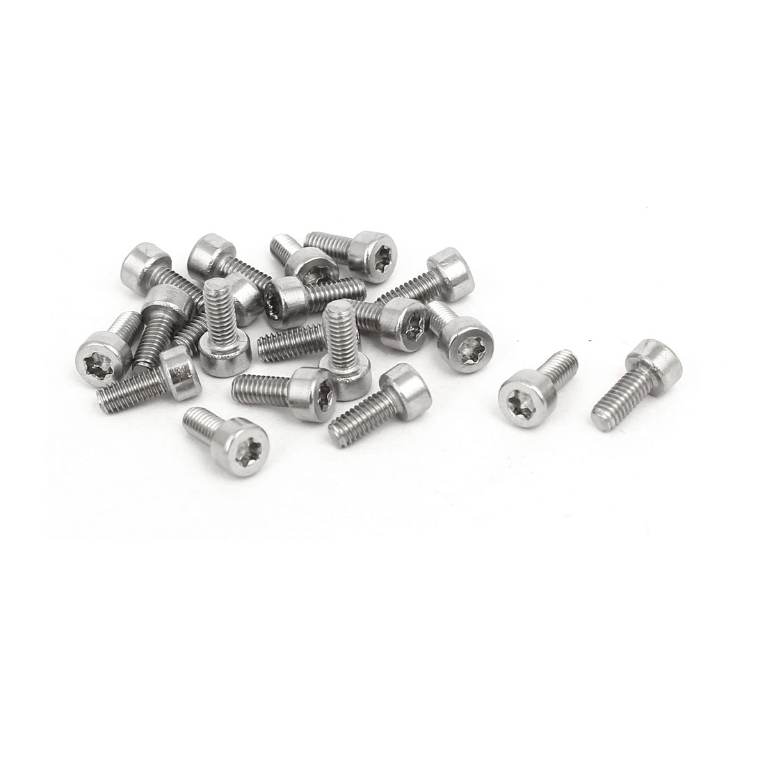 Harfington M2.5x6mm T8 Torx Drive 304 Stainless Steel Torx Socket Head Cap Screw 20pcs