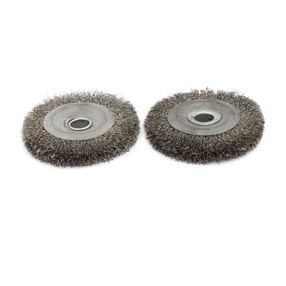 Harfington 100mm Dia Stainless Steel Wire Polishing Brush Wheel Buffing Tool 2pcs