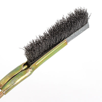 Harfington 150mm Handle Length Straight Head Stainless Steel Wire Brushes 3pcs for Cleaning Rust