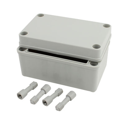 Harfington 130mm x 80mm x 70mm Dustproof IP65 Junction Box DIY Case Enclosure Gray