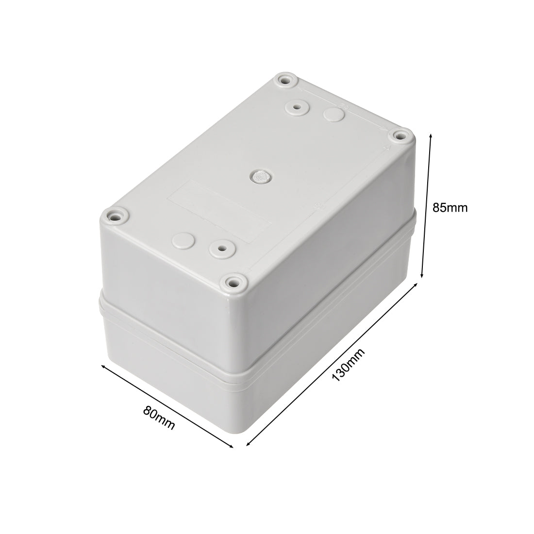 Harfington 130mm x 80mm x 85mm Dustproof IP65 Junction Box DIY Case Enclosure Gray
