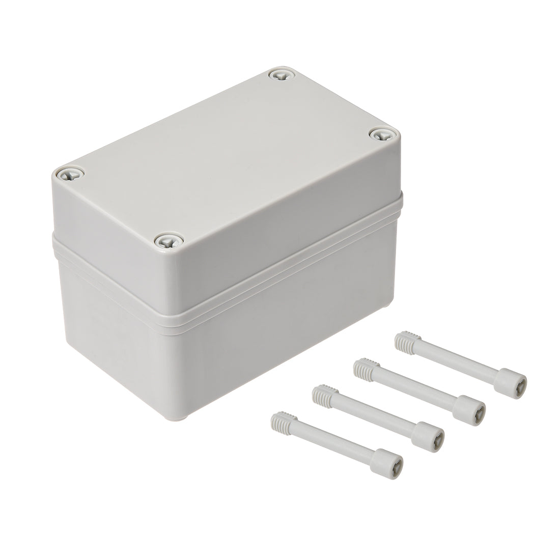 Harfington 130mm x 80mm x 85mm Dustproof IP65 Junction Box DIY Case Enclosure Gray