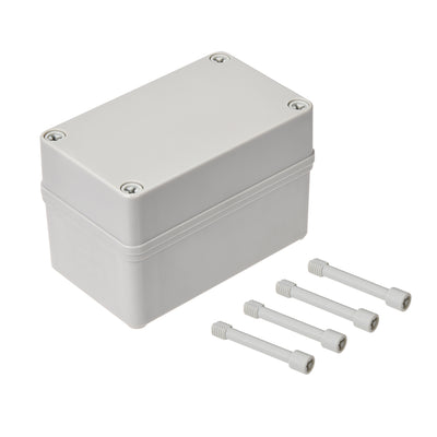 Harfington 130mm x 80mm x 85mm Dustproof IP65 Junction Box DIY Case Enclosure Gray