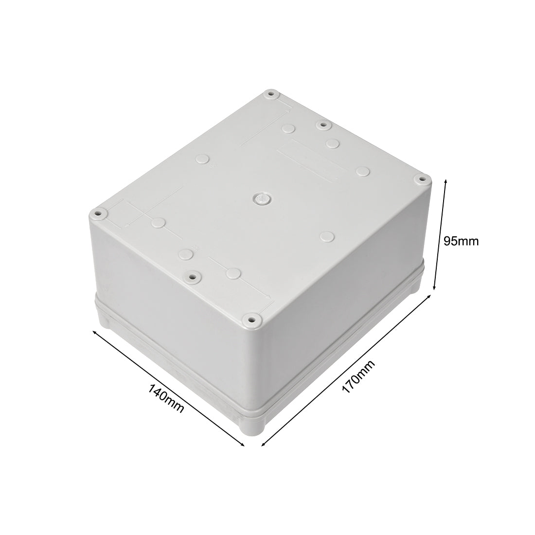 Harfington 170mmx140mmx95mm Dustproof IP65 Junction Box DIY Case Enclosure Gray