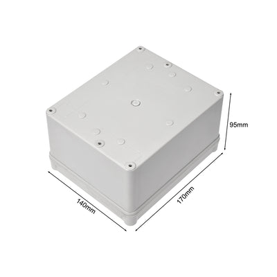 Harfington 170mmx140mmx95mm Dustproof IP65 Junction Box DIY Case Enclosure Gray