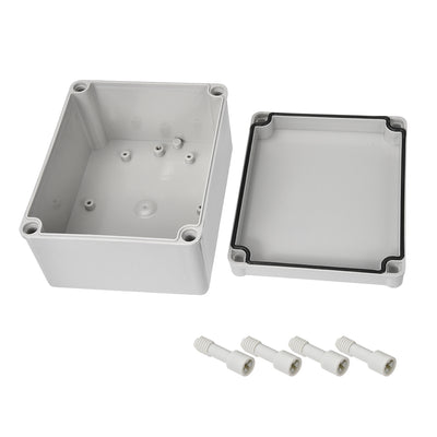 Harfington 170mmx140mmx95mm Dustproof IP65 Junction Box DIY Case Enclosure Gray