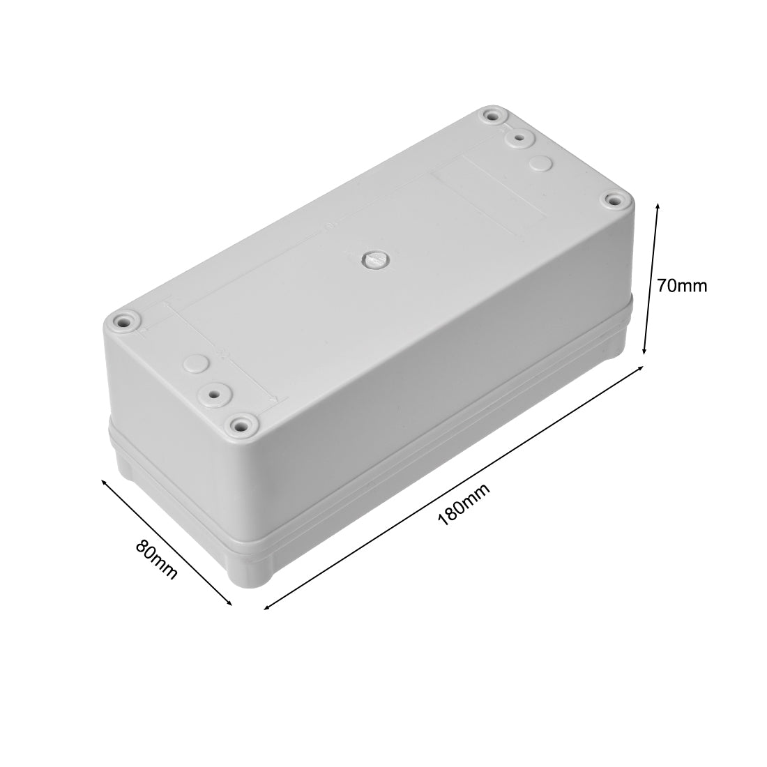 Harfington 180mmx80mmx70mm Dustproof IP65 Junction Box DIY Case Enclosure Gray
