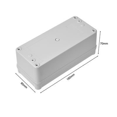 Harfington 180mmx80mmx70mm Dustproof IP65 Junction Box DIY Case Enclosure Gray