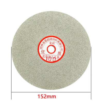 Harfington 6-inch Grit 100 Diamond Coated Flat Lap Wheel Grinding Sanding Polishing Disc