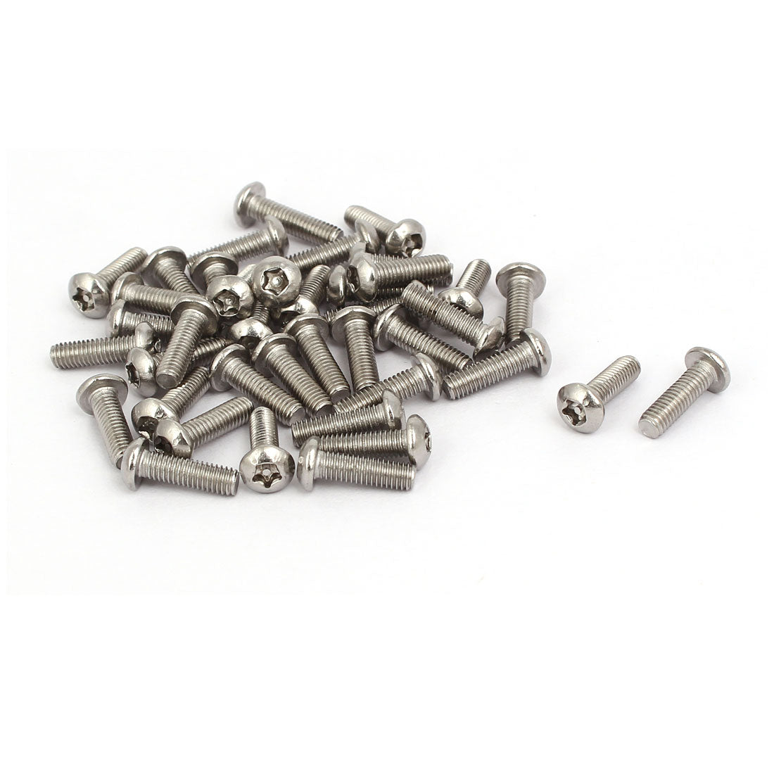 Harfington M3x10mm 304 Stainless Steel Button Head Torx Five-Lobe Tamper Screw T10 Drive 40pcs