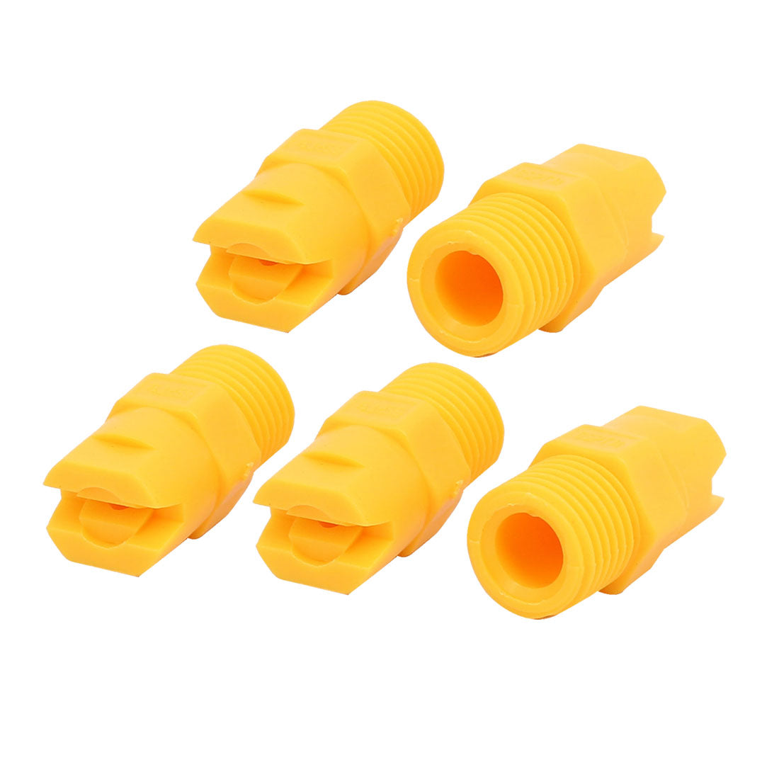 Harfington 1/4PT Male Thread 80 Degree PP Standard Veejet Flat Fan Spray Tip Yellow 5pcs