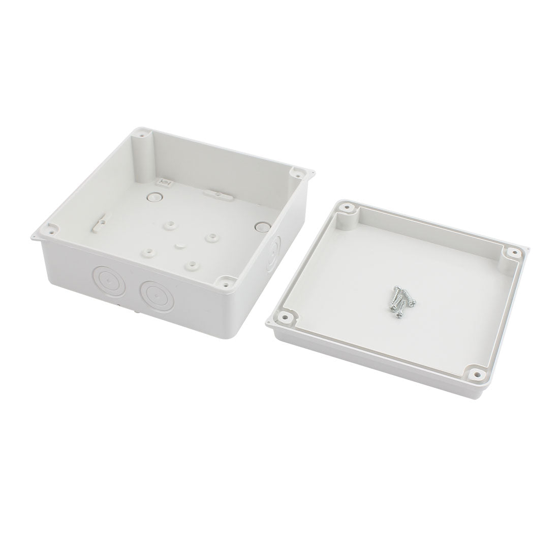 Harfington 150x150x70mm Dustproof IP65 ABS Junction Box Enclosure Gray for Electric Project