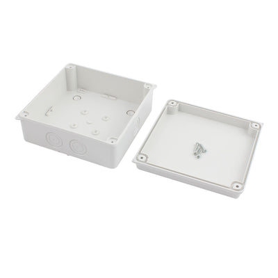 Harfington 150x150x70mm Dustproof IP65 ABS Junction Box Enclosure Gray for Electric Project