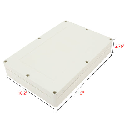 Harfington 15"x10.2"x2.76"(380mmx260mmx70mm) ABS Junction Box Universal Electric Project Enclosure