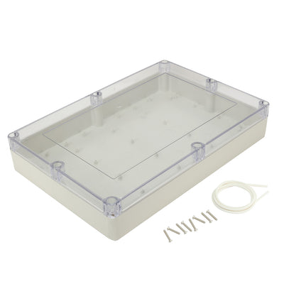 Harfington 15"x10.2"x3.35"(380mmx260mmx85mm) ABS Junction Box Universal Electric Project Enclosure Clear