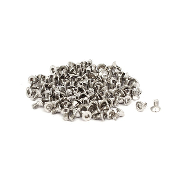 Harfington M1.6x3mm Grade 10.9 Countersunk Flat Head Hex Socket Cap Screw Silver Tone 50pcs