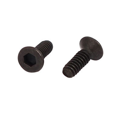 Harfington M1.6x5mm Grade 10.9 Countersunk Flat Head Hex Socket Cap Screw Black 50pcs