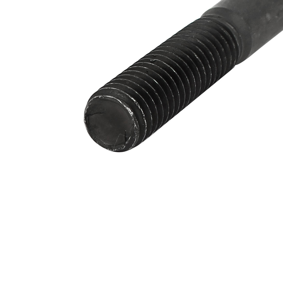 Harfington M8x100mm 23mm Long Thread Grade 10.9 Flat Head Hex Socket Cap Screw Black 5pcs