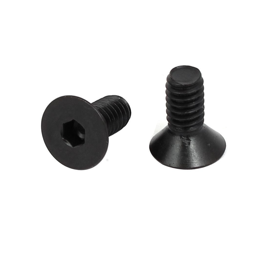 Harfington 8# x 3/8" Grade 10.9 Countersunk Flat Head Hex Socket Cap Screw Black 50pcs