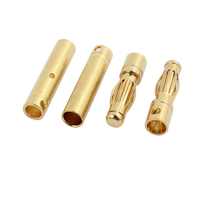 Harfington 15 Pairs Gold Plated 4mm Male Female Banana RC Model Charger Connector
