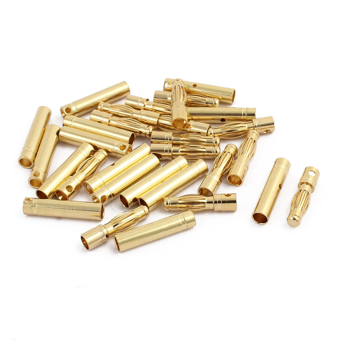Harfington 15 Pairs Gold Plated 4mm Male Female Banana RC Model Charger Connector