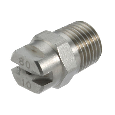 Harfington 1/4BSP 2mm Orifice  Dia 80 Degree Stainless Steel Flat Fan  Tip