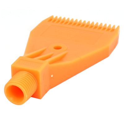 Harfington 1/4BSPT Male Thread ABS Single Hole Air Blow Off Flat Jet Nozzle Orange