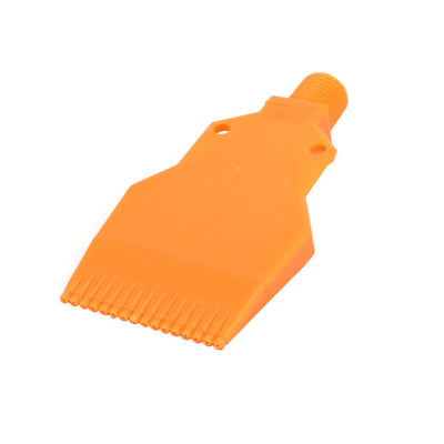 Harfington 1/4BSP Male Thread ABS Double Hole Air Blow Off Flat Jet Nozzle Orange