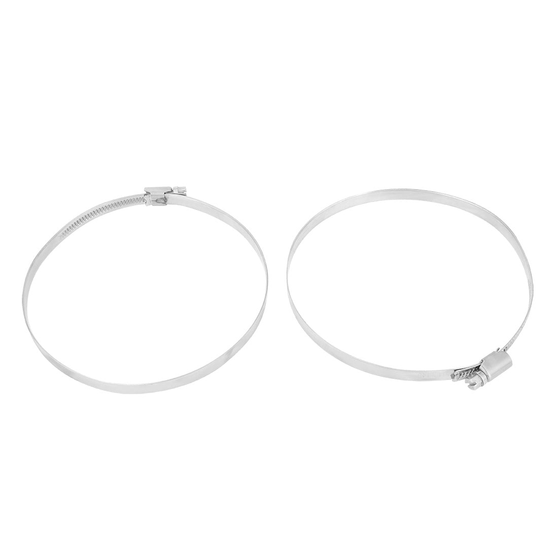 Harfington 141mm to 165mm Dia Range 201 Stainless Steel German Type Hose Clamp Hoop 5pcs