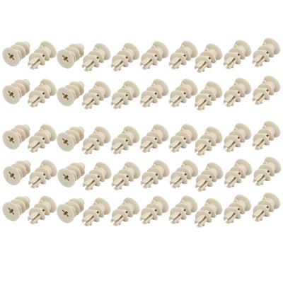 Harfington 14mmx23mm Nylon Flat Tip Hollow-Wall Self-Drilling Drywall Anchor 50pcs