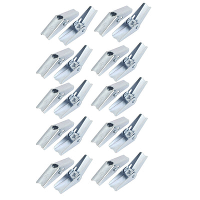 Harfington 1/4" Dia Female Thread Spring Loaded Hollow Wall Anchor Toggle Wing Nut 20pcs