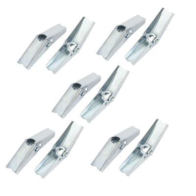 Harfington 1/2" Dia Female Thread Spring Loaded Hollow Wall Anchor Toggle Wing Nut 10pcs