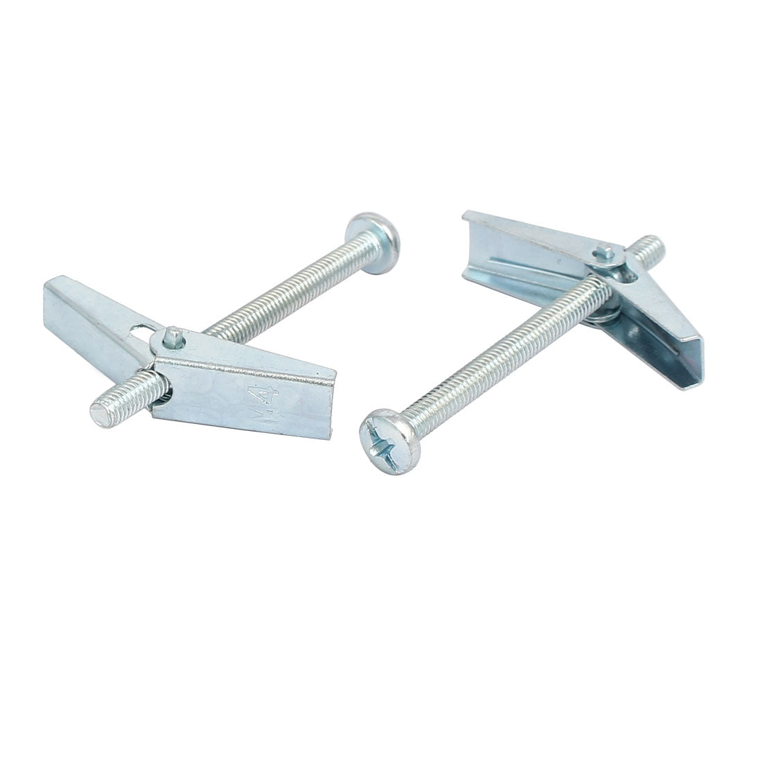 Harfington M4 x 50mm Male Thread Spring Loaded Hollow Wall Round Head Toggle Bolt 10pcs