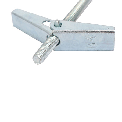 Harfington M4 x 50mm Male Thread Spring Loaded Hollow Wall Round Head Toggle Bolt 10pcs