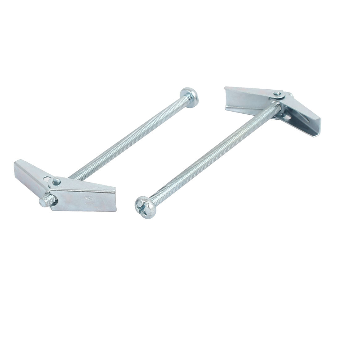 Harfington M4 x 75mm Male Thread Spring Loaded Hollow Wall Round Head Toggle Bolt 10pcs