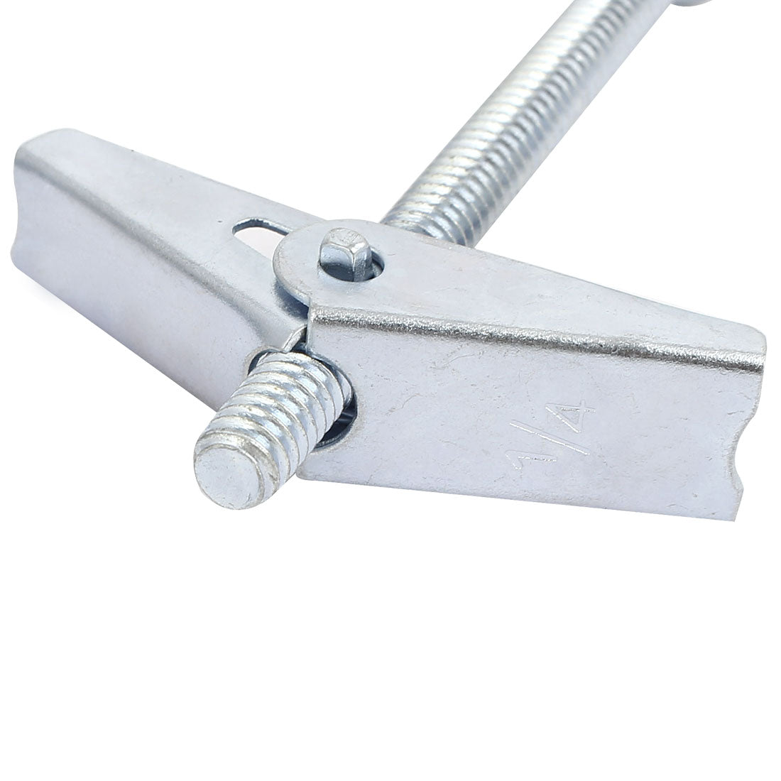 Harfington 1/4" x 3" Male Thread Spring Loaded Hollow Wall Round Head Toggle Bolt 10pcs