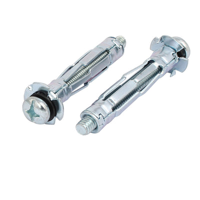 Harfington M6x52mm Thread Expansion Bolt Sleeve Anchor 5pcs for 3mm-16mm Hollow Wall