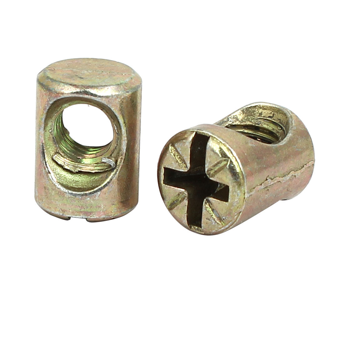 Harfington 30pcs M6x13mm Barrel Bolt Cross Dowel Slotted Furniture Nut for Beds Chairs