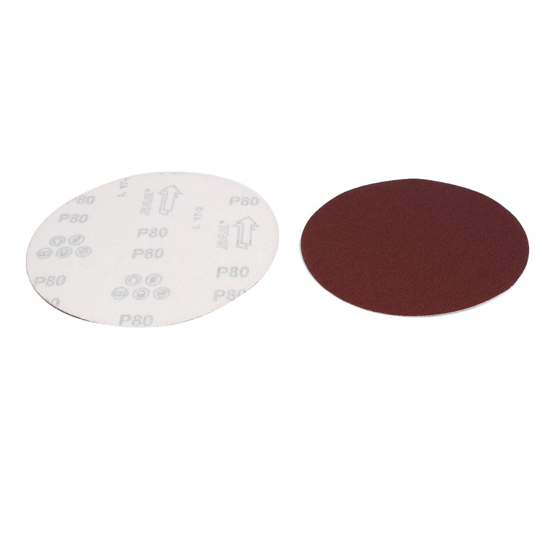 Harfington 7-inch Dia 80 Grits Sanding Disc Polishing Pad Sandpaper 10pcs