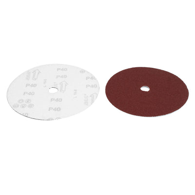 Harfington 180mm 7-inch Dia 40 Grit Abrasive Sanding Disc Polishing Pad Sandpaper 10pcs