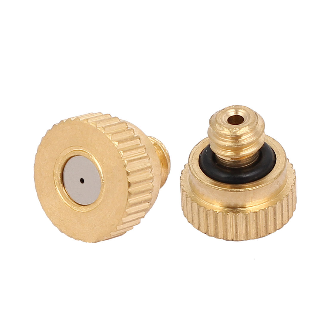 Harfington 0.5mm Orifice Dia 9mm Long Brass Mist Nozzle Gold Tone 10pcs