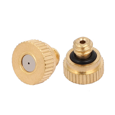 Harfington 0.5mm Orifice Dia 9mm Long Brass Mist Nozzle Gold Tone 10pcs
