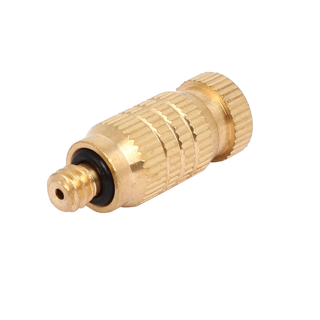 Harfington 0.1mm Orifice Dia 25mm Length Brass Mist Nozzle Gold Tone