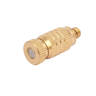 Harfington 0.1mm Orifice Dia 25mm Length Brass Mist Nozzle Gold Tone